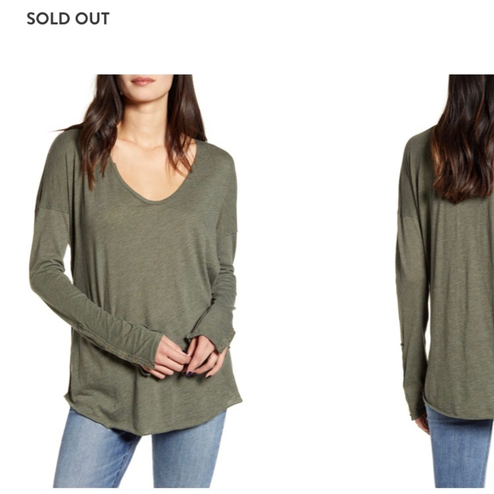 NWT Free People | We the Free Sienna Snap Cuff Tee